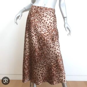 Reformation Pratt Silk Midi Skirt Size 8